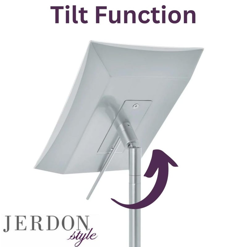 JERDON Lighted Tabletop Magnifying Mirror - LED Makeup Mirror with 5X Magnification in Chrome Finish - Model JRT910CL - Image 4